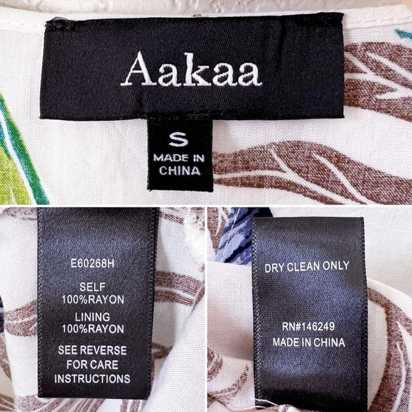 AAKAA Leaf Print Crop Top and Maxi Skirt Two Piece Set - Picture 15 of 16